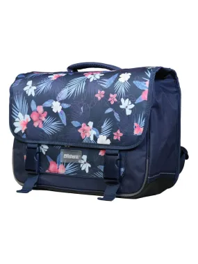 BAGTROTTER Cartable 38 cm Offshore Hibiscus Fleurs Bleu - Bleu