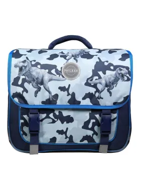 BAGTROTTER Cartable 38 cm Phileas Dinosaures Bleu - Système Smart Comfort - Bleu