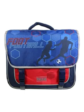 BAGTROTTER Cartable 38 cm Phileas Football Bleu - Système Smart Comfort - Bleu