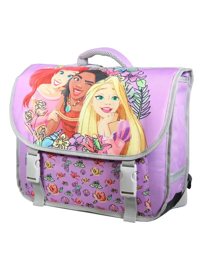 BAGTROTTER Cartable 38 cm Princesses Violet Fleurs - Violet