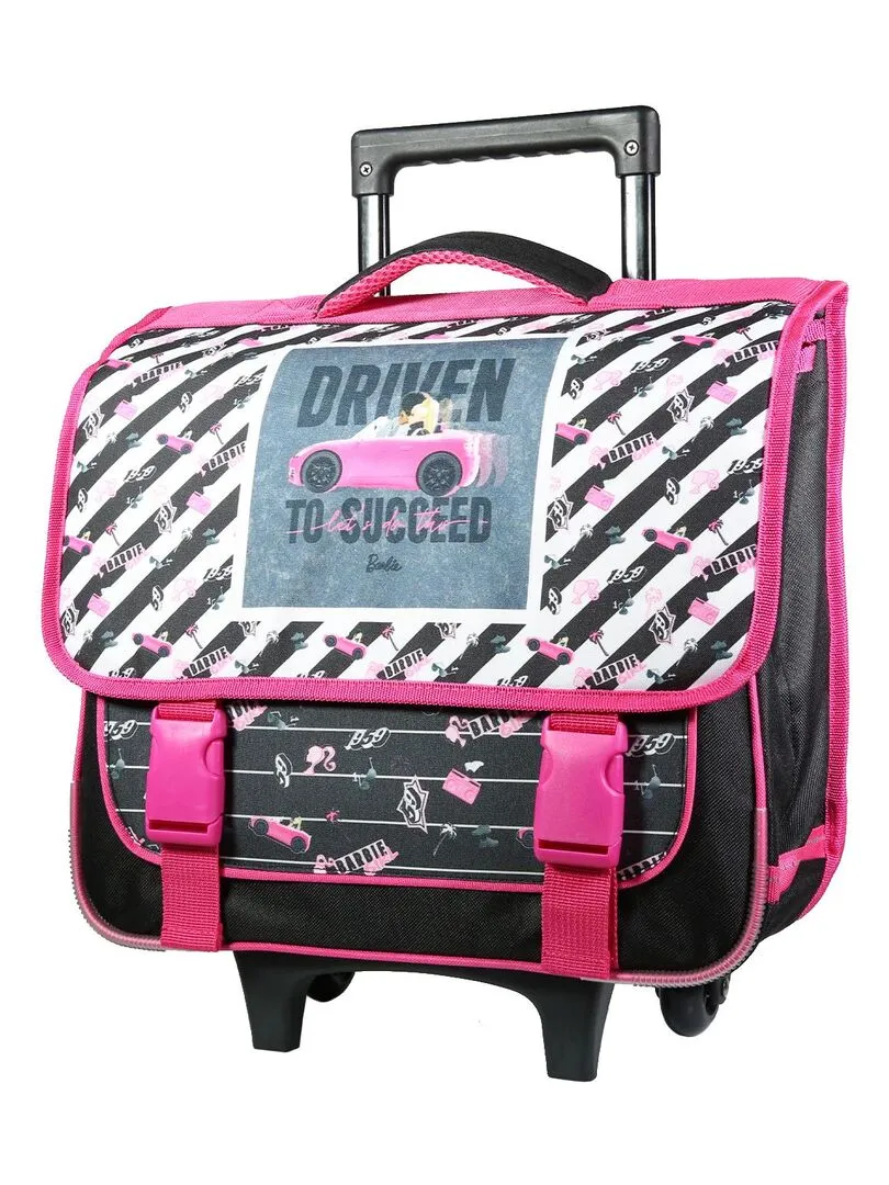 BAGTROTTER Cartable à roulettes 38 cm Barbie Voiture - Multicolore