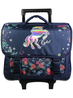 BAGTROTTER Cartable à roulettes 38 cm Cybel Cheval Licorne Bleu - Bleu