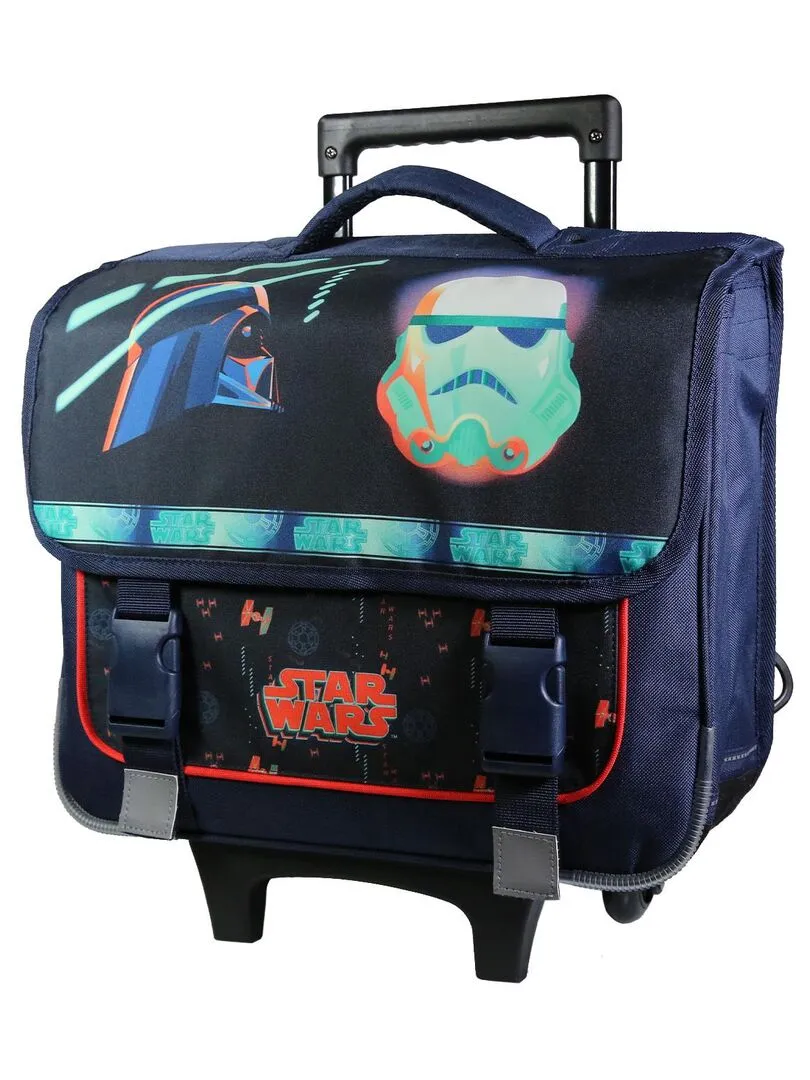 BAGTROTTER Cartable à roulettes 38 cm Disney Star Wars Bleu - Bleu