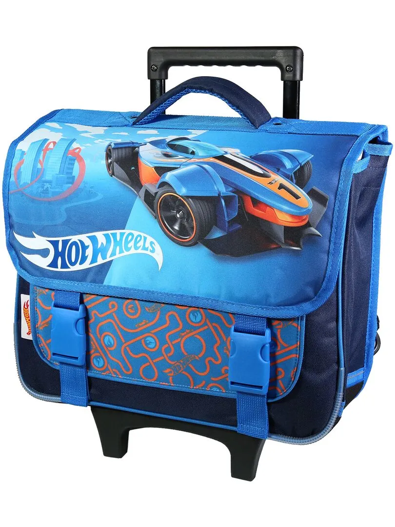 BAGTROTTER Cartable à roulettes 38 cm Hot Wheels Bleu Voiture - Bleu