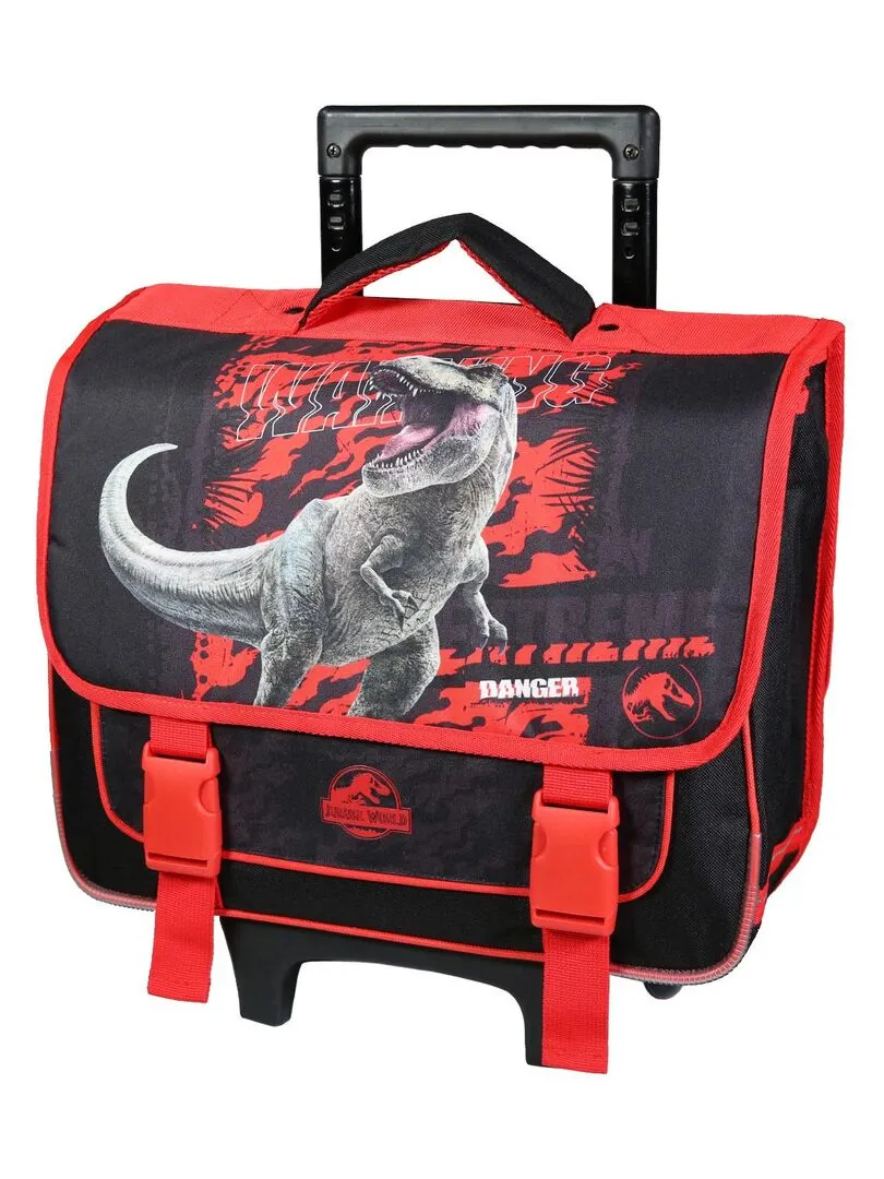 BAGTROTTER Cartable à roulettes 38 cm Jurassic World Dinosaure Noir - Noir