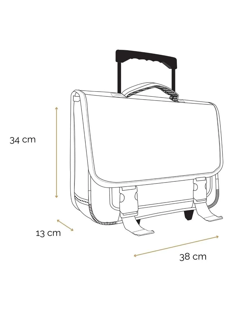 BAGTROTTER Cartable à roulettes 38 cm Ligue 1 Football Bleu - Bleu