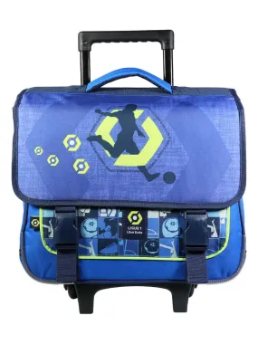 BAGTROTTER Cartable à roulettes 38 cm Ligue 1 Football Bleu - Bleu