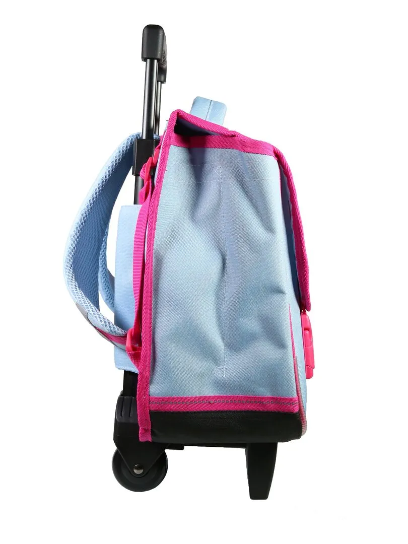 BAGTROTTER Cartable à roulettes 38 cm Lili Lou Chat Rose - Rose