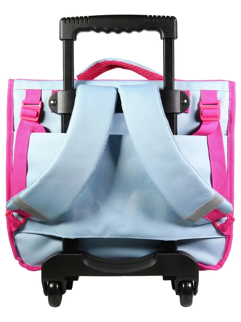 BAGTROTTER Cartable à roulettes 38 cm Lili Lou Chat Rose - Rose