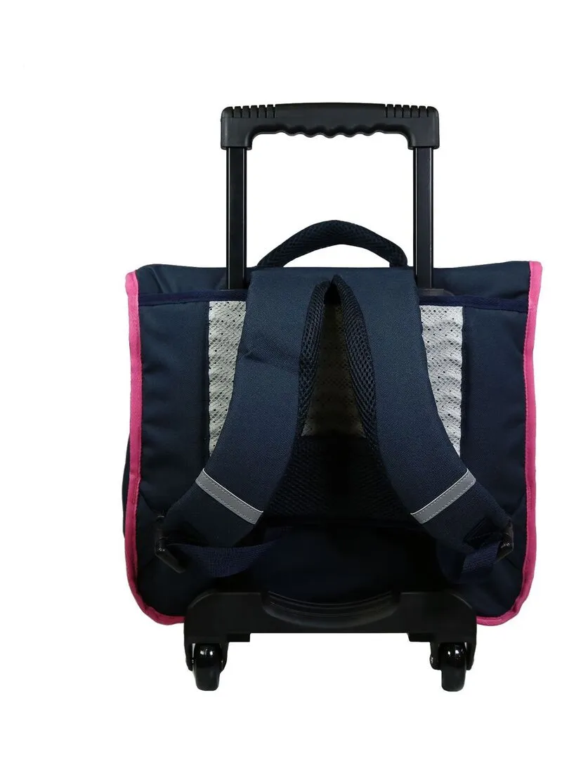 BAGTROTTER Cartable à roulettes 38 cm Phileas Arc En Ciel Bleu - Système Smart Comfort - Bleu