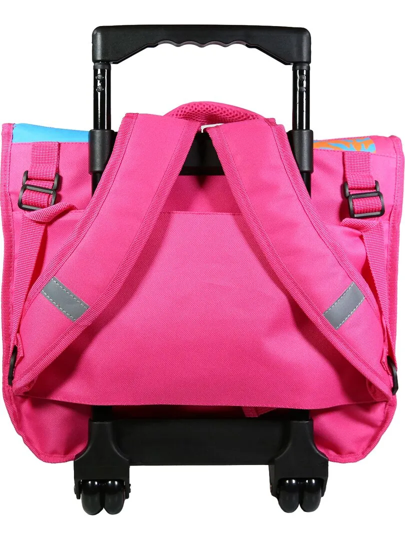 BAGTROTTER Cartable à roulettes 38 cm Princesses Rose - Rose