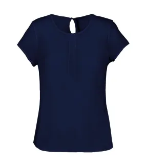 Blouse matière crêpe - Femme - K5002 - bleu deep sea