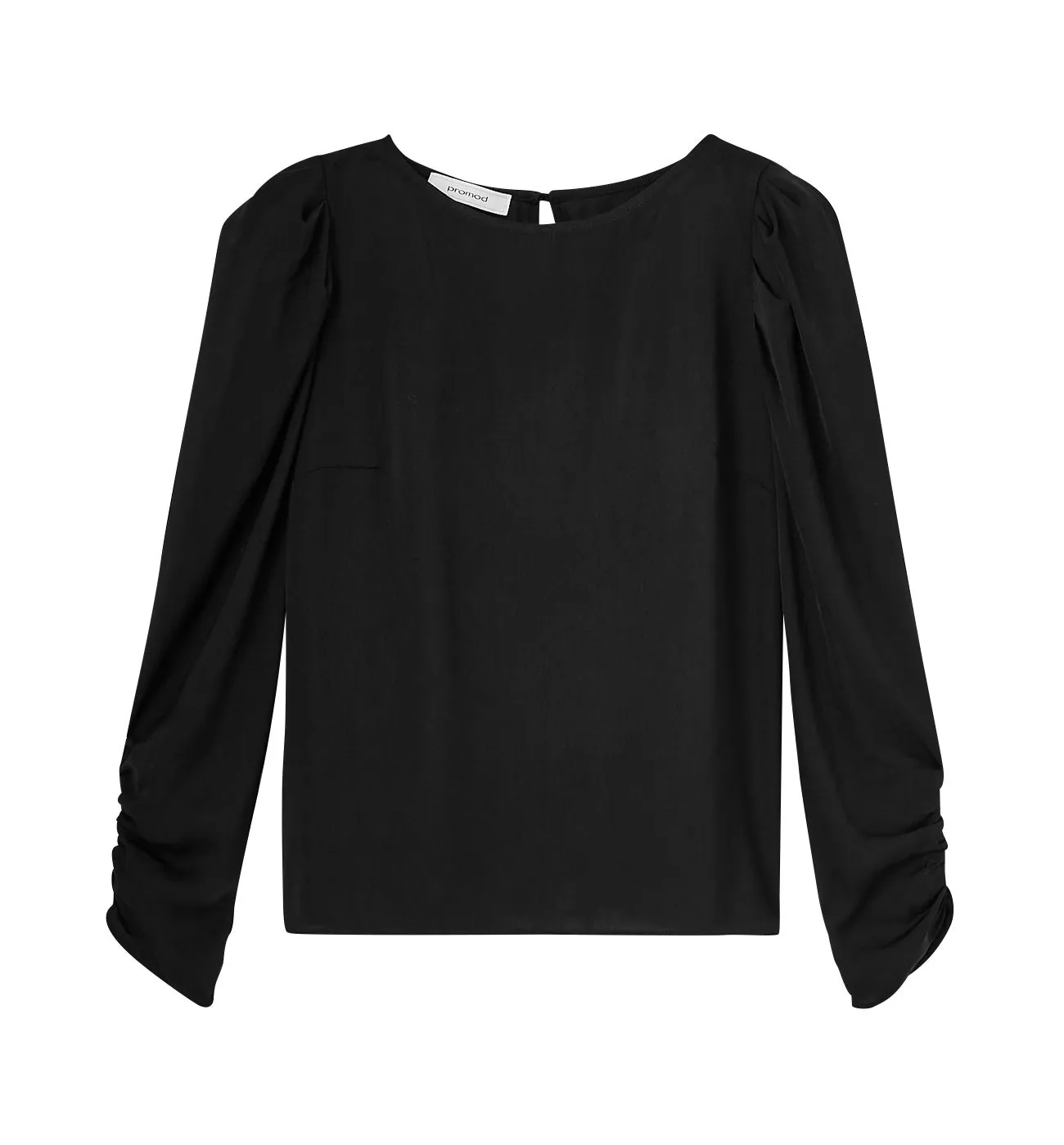 Blouse soyeuse unie Femme - Noir