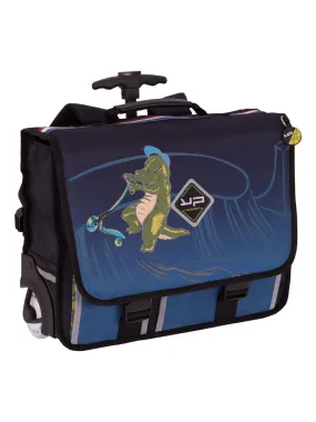 BODYPACK Cartable 41 cm roulettes recyclé Dino trottinette - Bleu