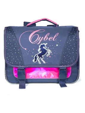 Cartable 38 cm Cybel Cheval / Licorne Marine et Rose Bagtrotter - Bleu