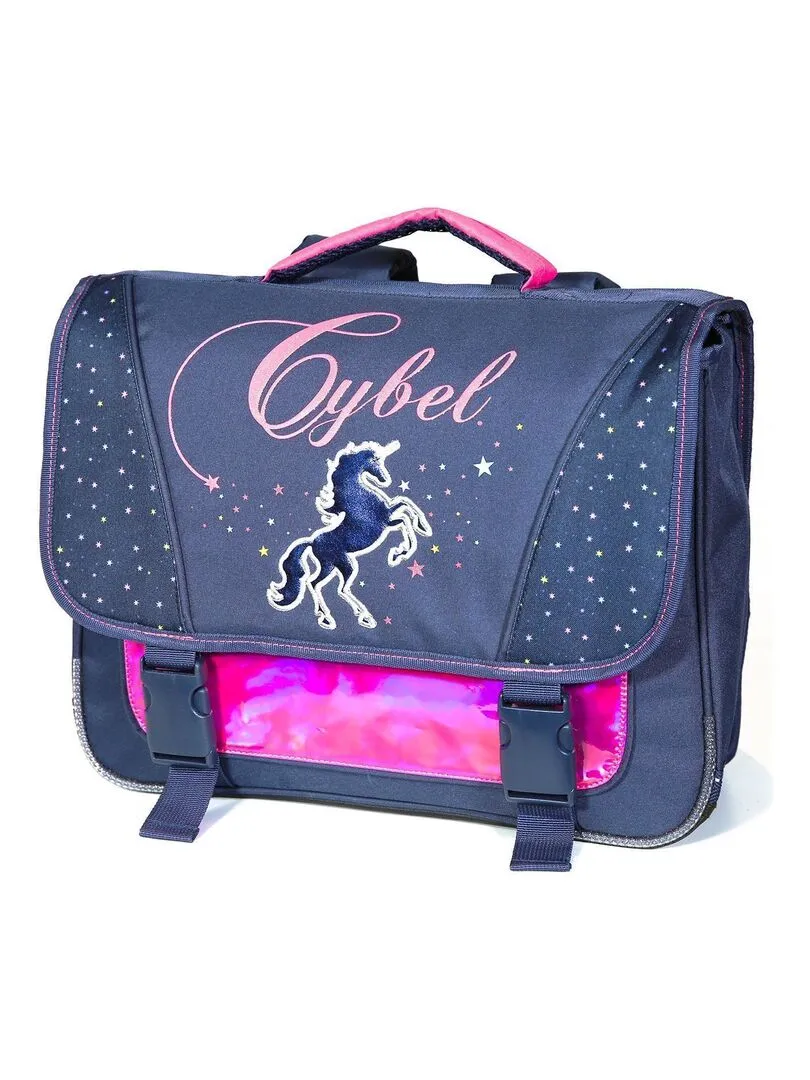 Cartable 38 cm Cybel Cheval / Licorne Marine et Rose Bagtrotter - Bleu