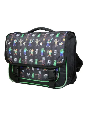 Cartable 38 cm Minecraft Jeu Vidéo Noir Bagtrotter - Noir