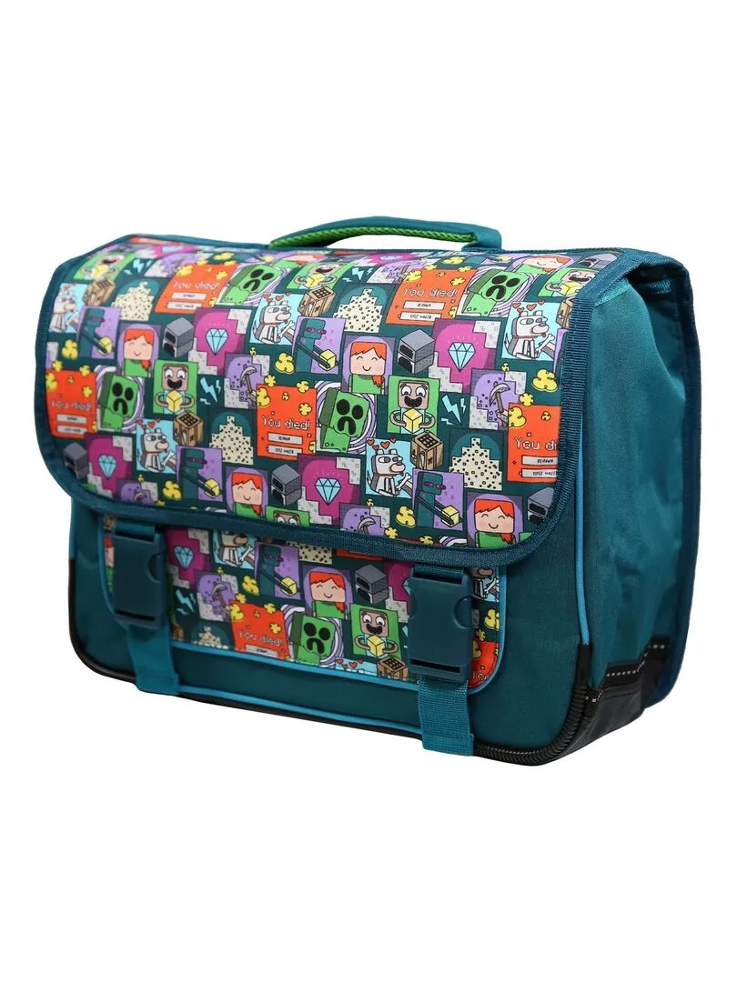 Cartable 38 cm Minecraft Jeu Vidéo Vert Bagtrotter - Vert