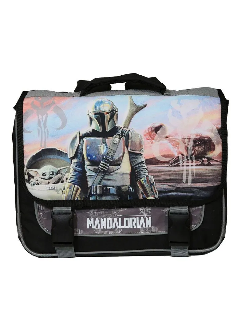 Cartable 38 cm Star Wars/The Mandalorian Baby Yoda Noir et Gris Bagtrotter - Multicolore