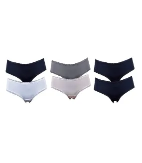 Culottes Femme INFINITIF Confort Qualité supérieure -Boxer, Shorty, String Shorty Uni Pack de 6 en Microfibre