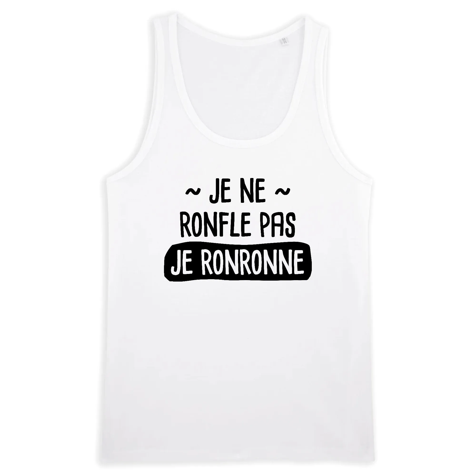 Débardeur Homme Je ne ronfle pas je ronronne