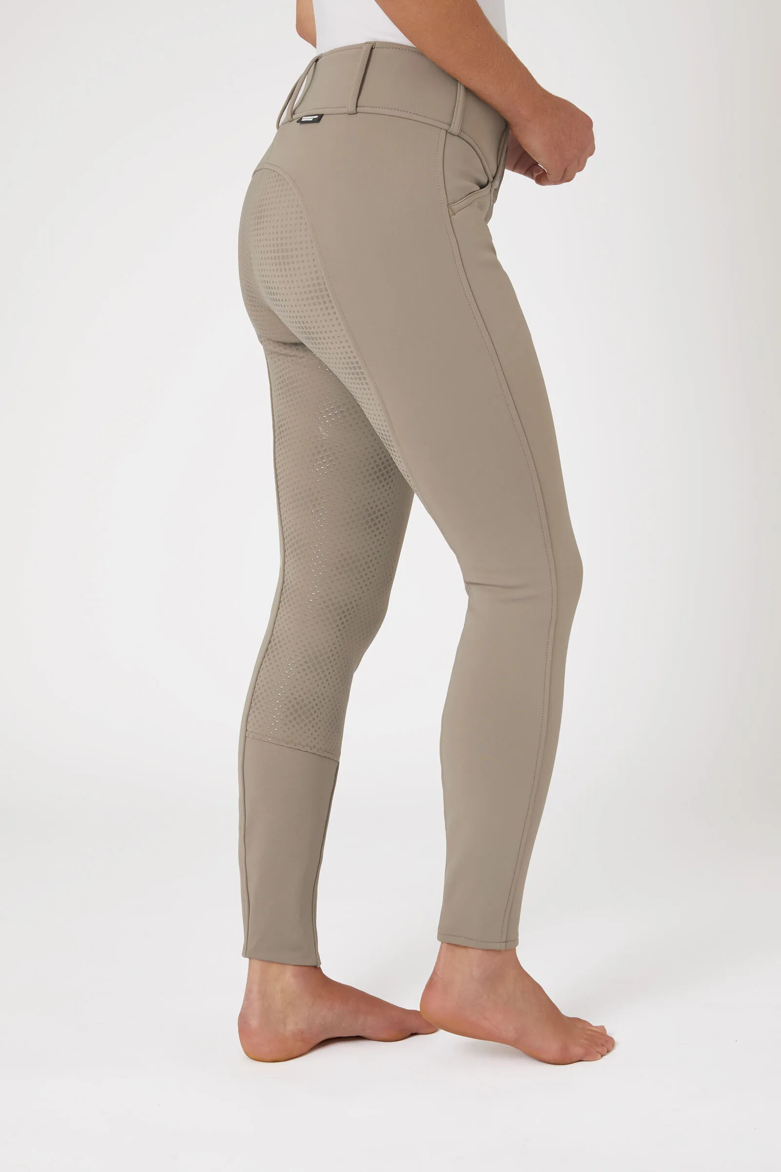 Horze Pantalon d'équitation Thermo Grand Prix avec fond peau silicone, femme