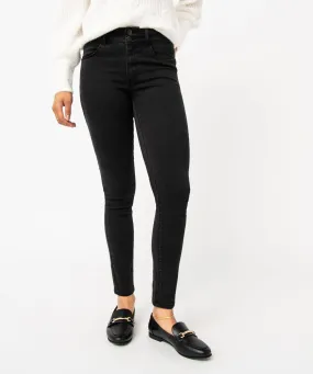 Jean skinny push-up femme noir