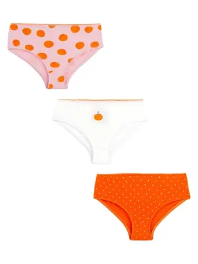 Lot de 3 culottes fille Samba - Orange