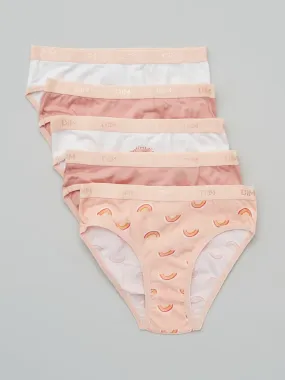 Lot de 5 culottes Les Pockets de 'DIM' - Rose/blance