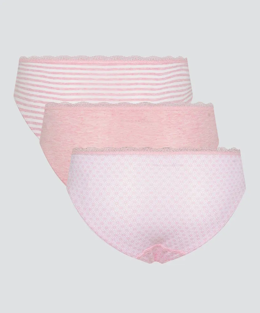 Pack de 3 culottes pour fille en coton bio