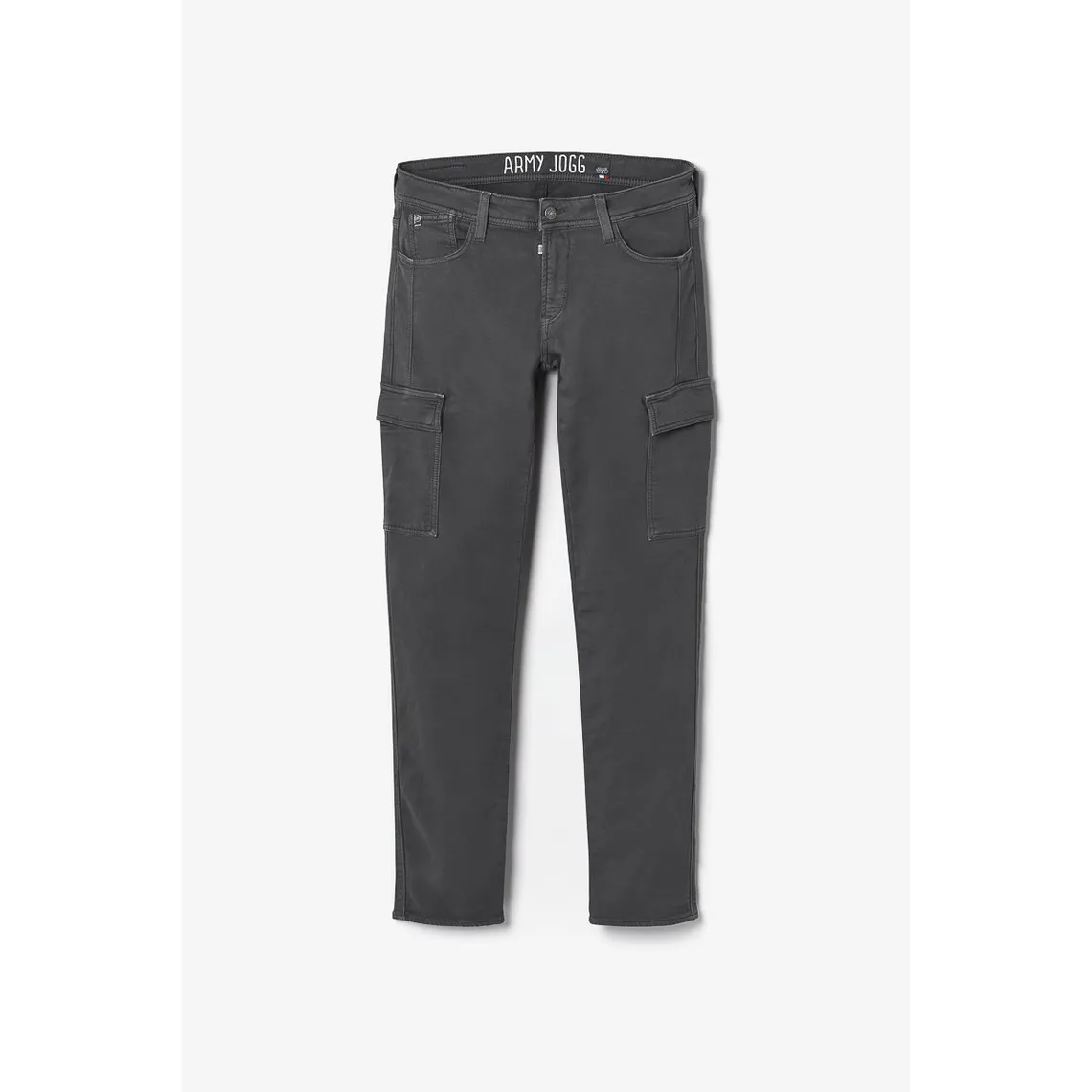 Pantalon army Jogg slim Andrew anthracite gris en coton Le Temps des Cerises - Pantalon Homme sur MenCorner