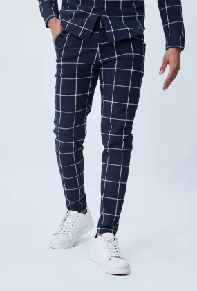 Pantalon habillé à carreaux