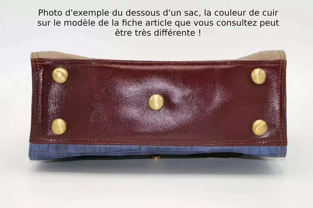 Petit cartable multicolore en cuir unique