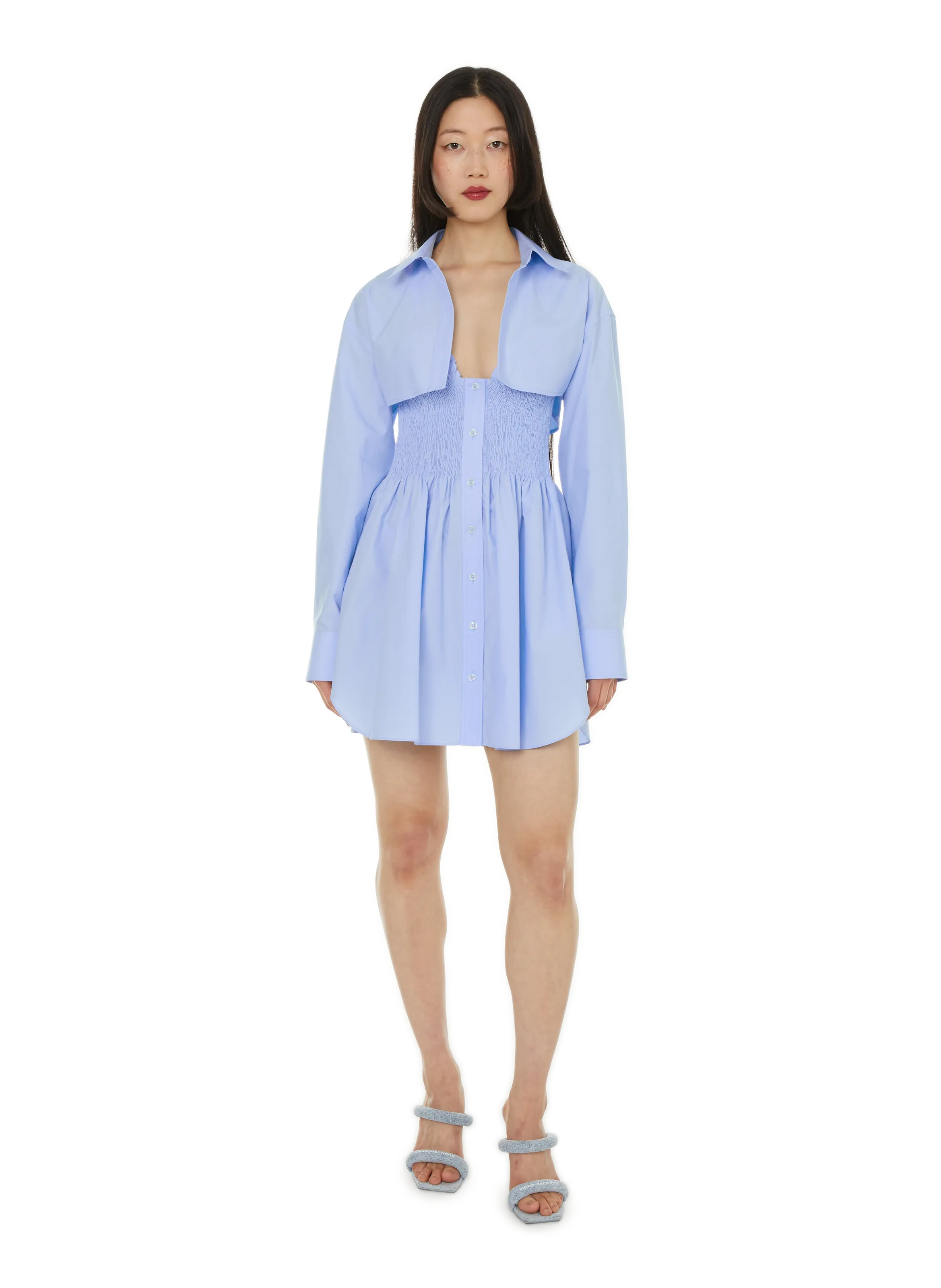 ROBE COURTE AVEC SURCHEMISE - ALEXANDER WANG pour FEMME | Printemps