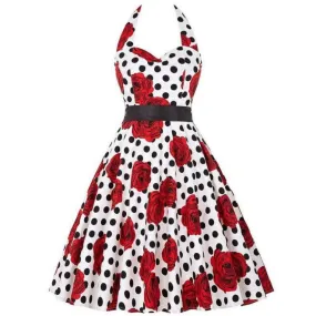 Robe vintageà Pois & à Fleurs 50's