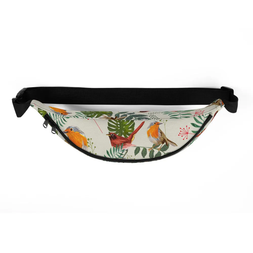 Sac Banane - FEUILLES ET OISEAUX TROPICAUX