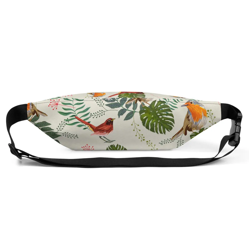 Sac Banane - FEUILLES ET OISEAUX TROPICAUX