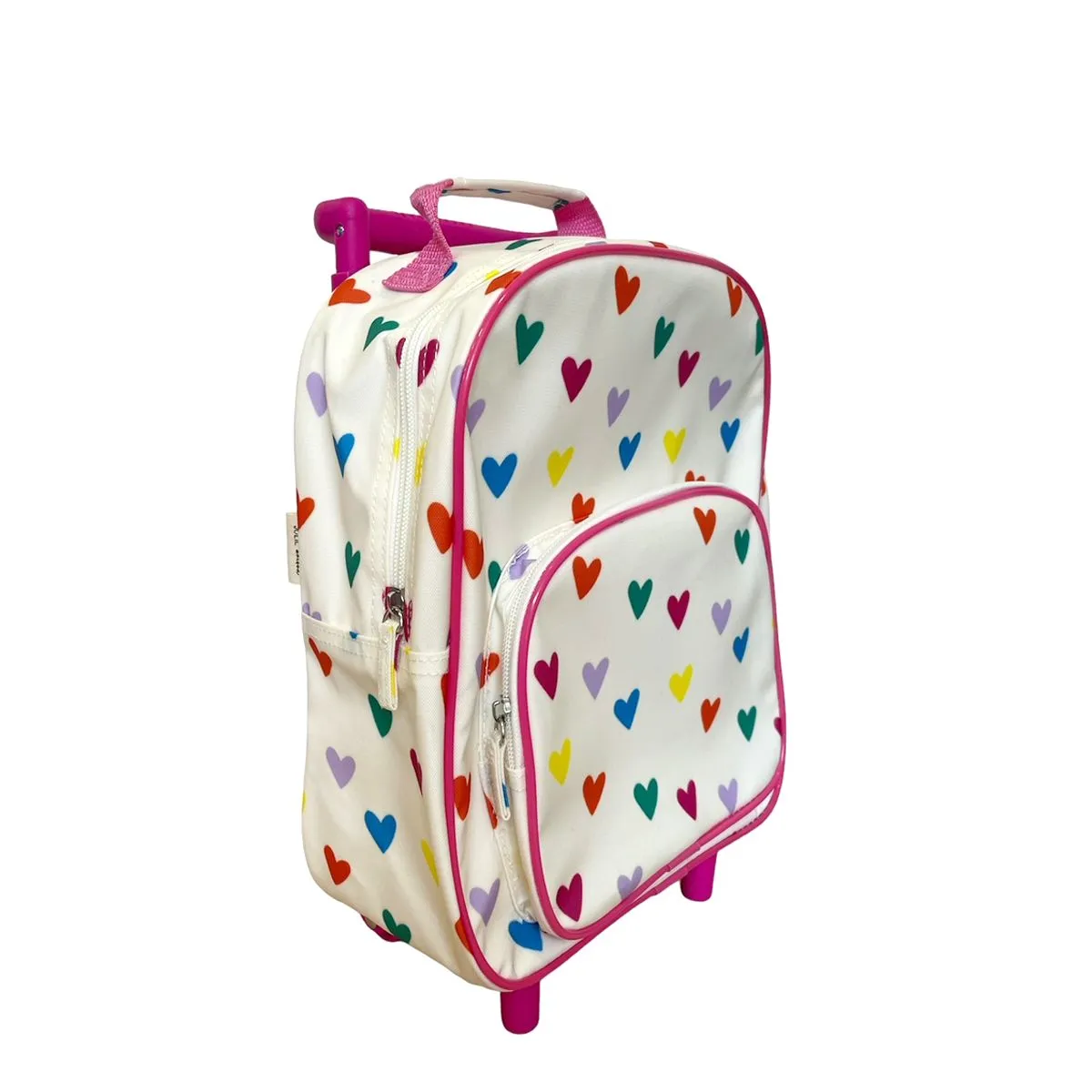 Sac cartable à roulettes enfant multicœurs Jolie saison - Le petit Souk