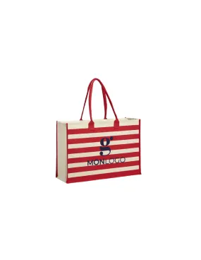 SAC FERMETURE ZIP COTON 340G "CROISETTE" 56x38x20cm