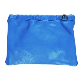 Sac pochette cuir bleu électrique Maison Suzanne - Le petit Souk