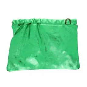 Sac pochette cuir vert Maison Suzanne - Le petit Souk