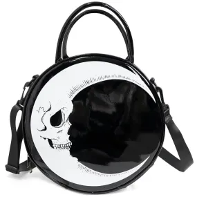 Sac Rond 'Skull Moon' Noir et Blanc