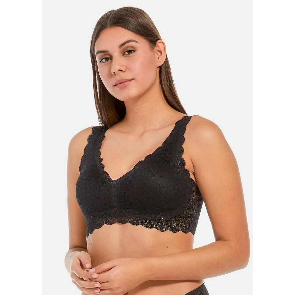 Soutien-gorge dentelle sans armature Noir | 3 Suisses