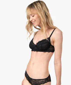 soutien-gorge forme corbeille en dentelle femme noir soutien gorge avec armatures