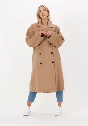 stand studio manteau mikaela coat en camel