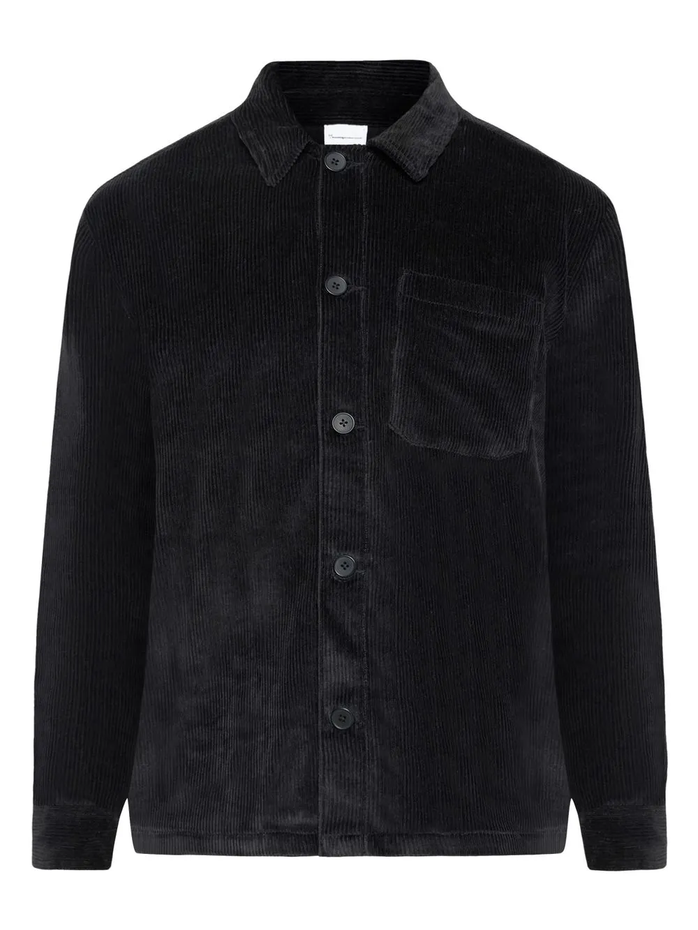 Surchemise en velours de coton bio | noir "stretched 8 wales corduroy overshirt black jet" 1300 black jet homme