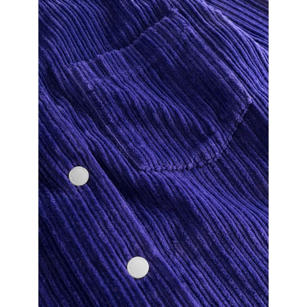 Surchemise velours en coton bio | violet "corduroy overshirt deep purple" 1416 deep purple femme