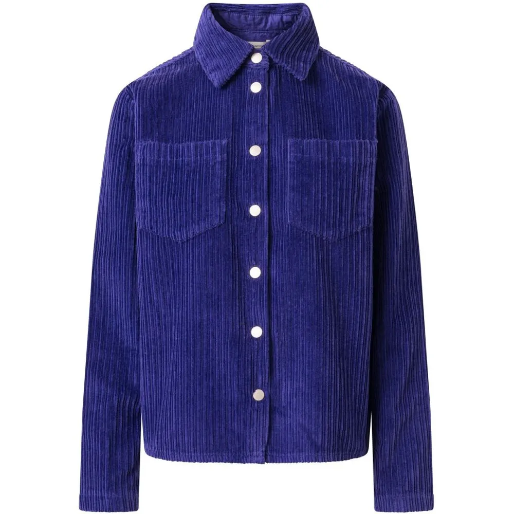 Surchemise velours en coton bio | violet "corduroy overshirt deep purple" 1416 deep purple femme