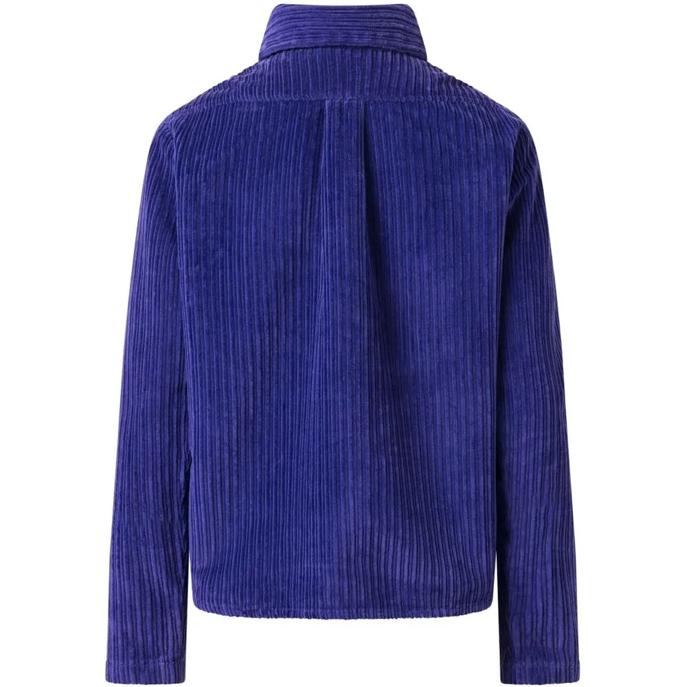 Surchemise velours en coton bio | violet "corduroy overshirt deep purple" 1416 deep purple femme