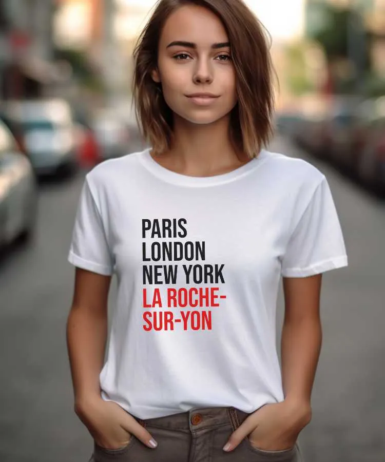 T-Shirt Paris London New York La Roche-sur-Yon